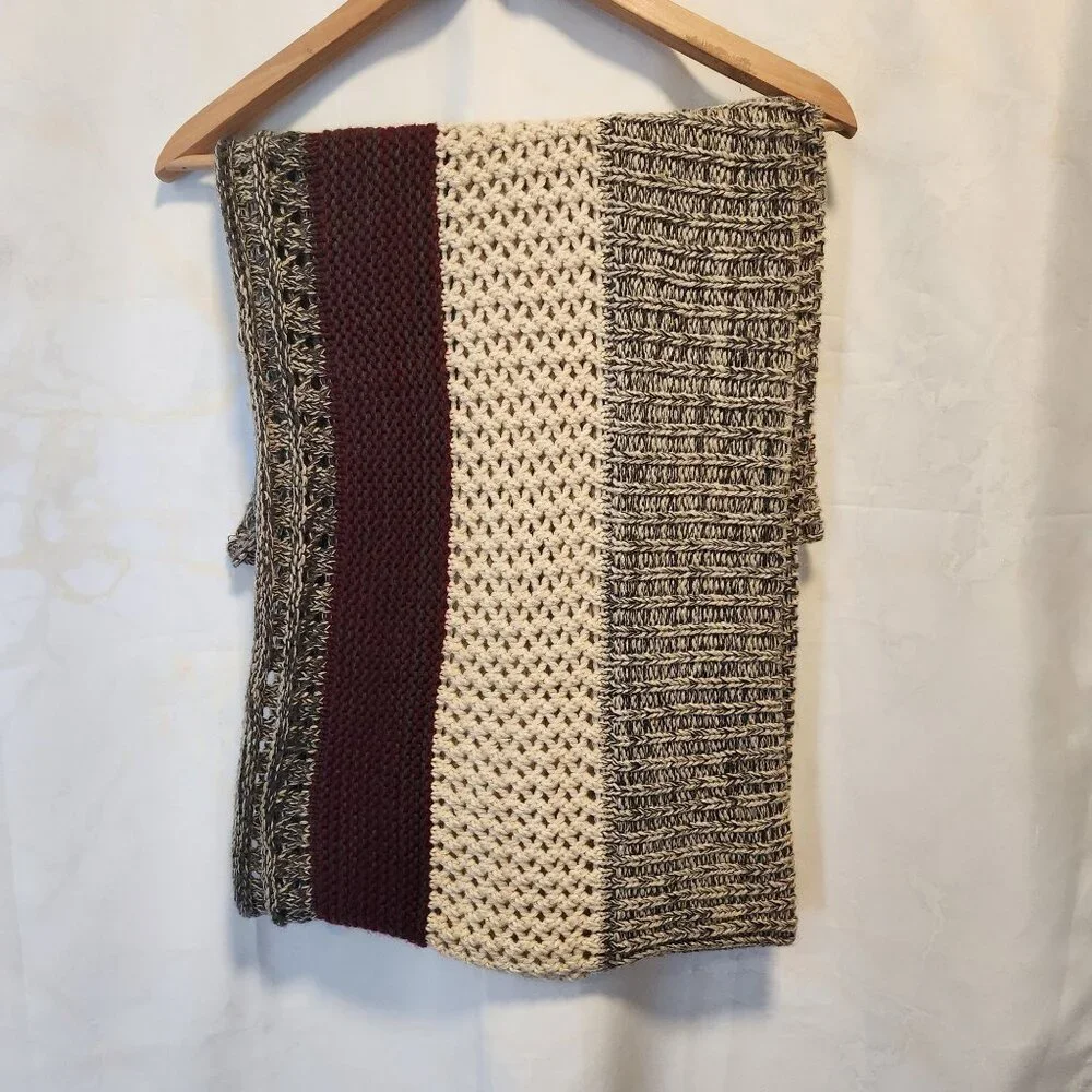 Infinity Scarf Look by M Amos Stripe Multicolor Crochet‎ 15